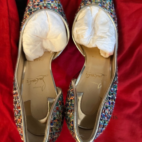 Christian Louboutin Iriza100 multi light gold 38.5 - Picture 9 of 10
